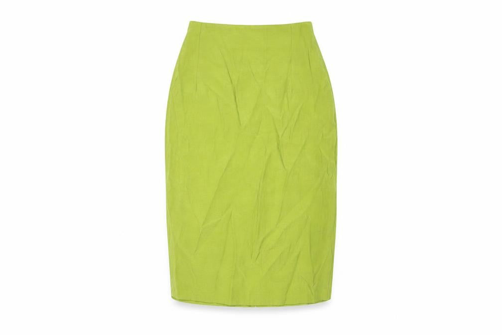 Hamells Womens Green Viscose Straight & Pencil Skirt Size 8 Zip