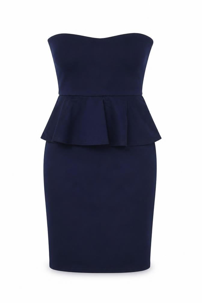Boohoo Womens Blue Polyester Bodycon Size 12 Off the Shoulder Pullover