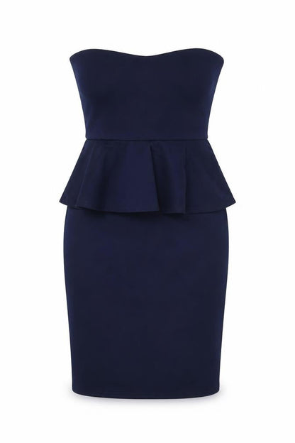 Boohoo Womens Blue Polyester Bodycon Size 12 Off the Shoulder Pullover