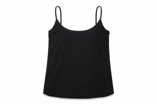 Marks and Spencer Womens Black Polyester Camisole T-Shirt Size 8 Scoop Neck