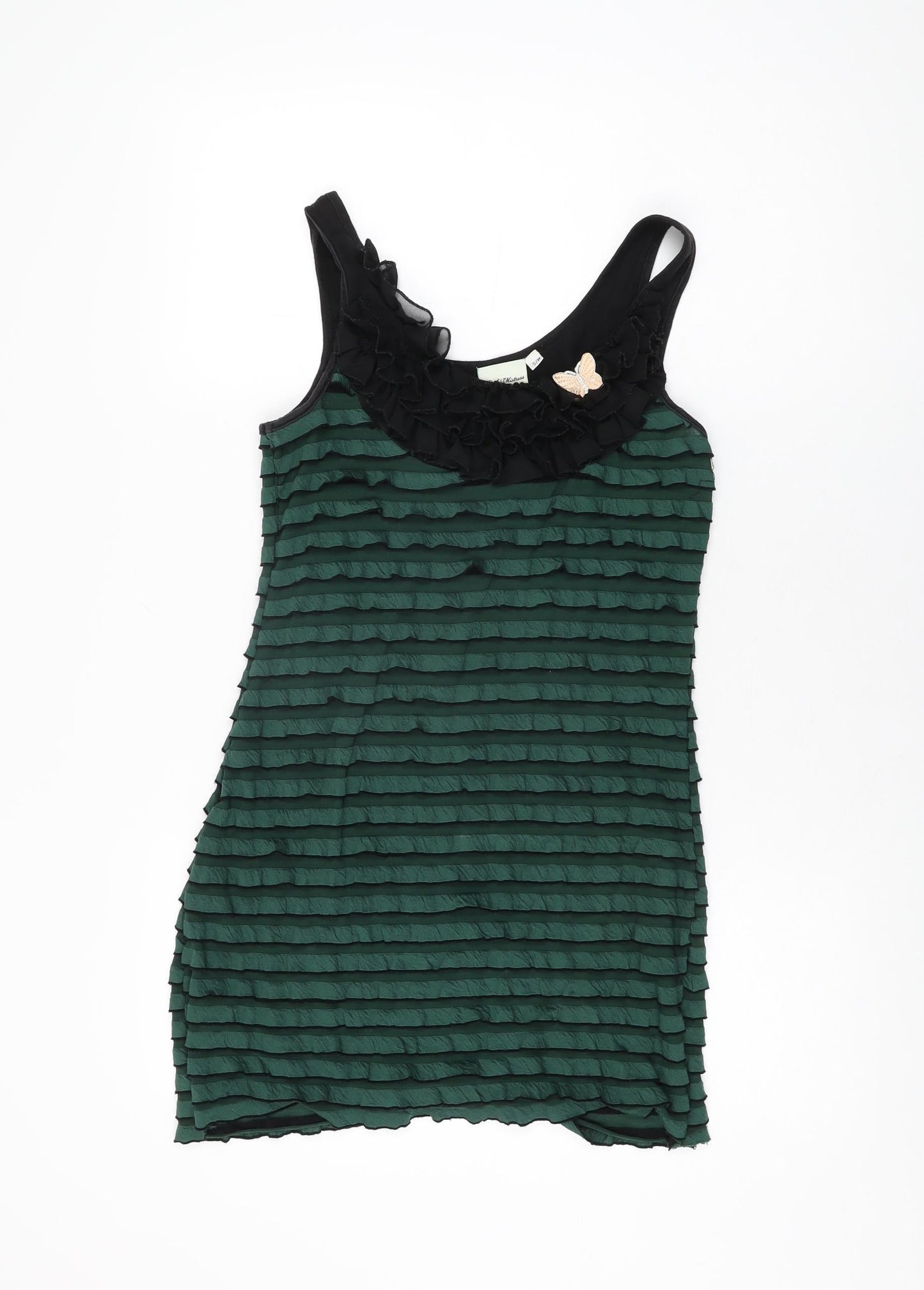 Little Mistress Womens Green Cotton Bodycon Size S Round Neck Pullover