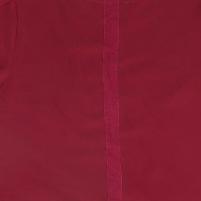 Oasis Womens Red Polyester Basic T-Shirt Size 8 Round Neck