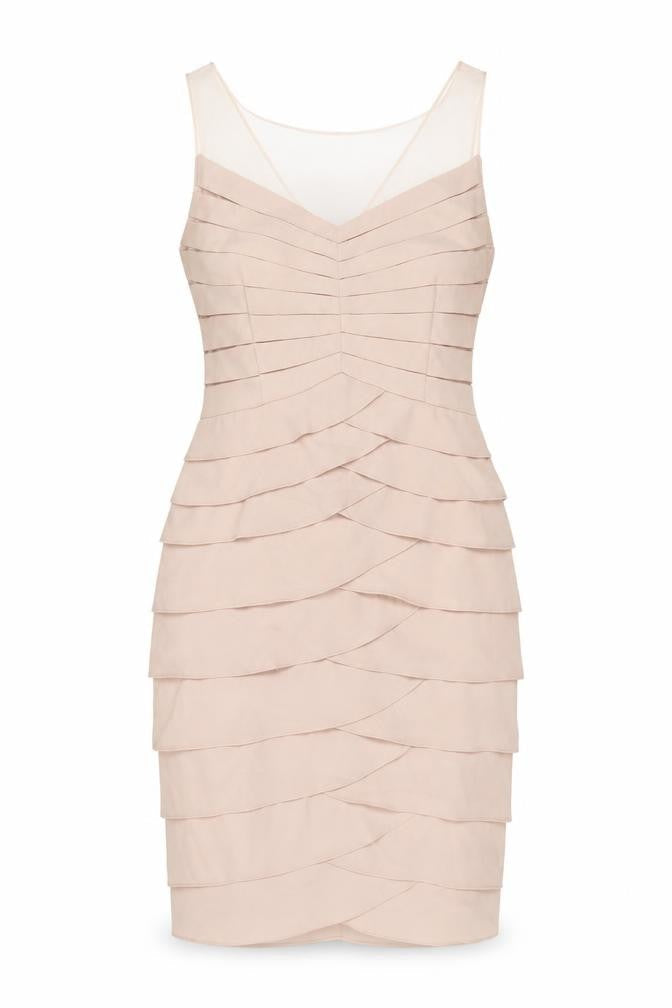 Phase Eight Womens Pink Polyester Bodycon Size 8 Round Neck Zip