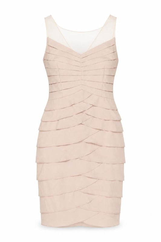 Phase Eight Womens Pink Polyester Bodycon Size 8 Round Neck Zip