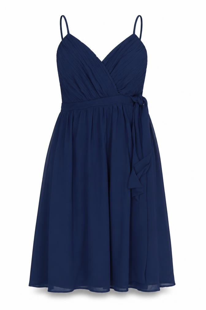 Boohoo Womens Blue Polyester A-Line Size 14 V-Neck Zip