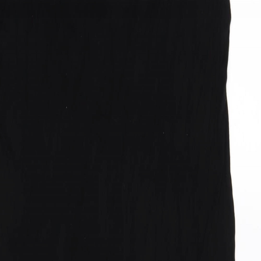 Boohoo Womens Black Viscose Maxi Size 16 Round Neck Pullover