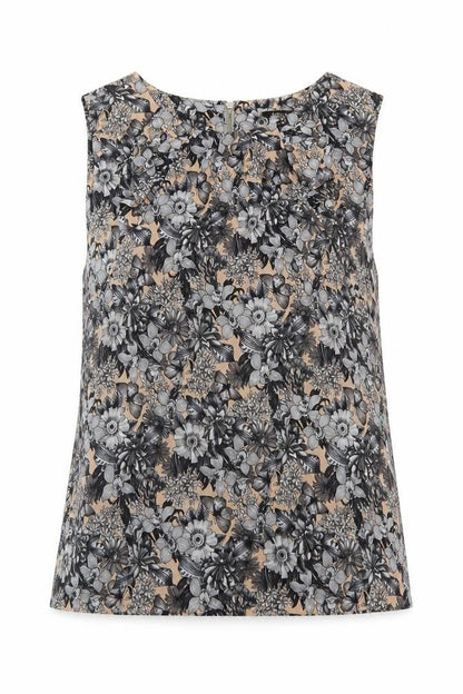 Oasis Womens Multicoloured Floral Polyester Basic Tank Size 12 One Shoulder