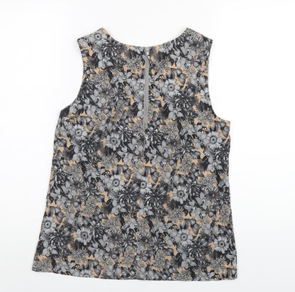 Oasis Womens Multicoloured Floral Polyester Basic Tank Size 12 One Shoulder