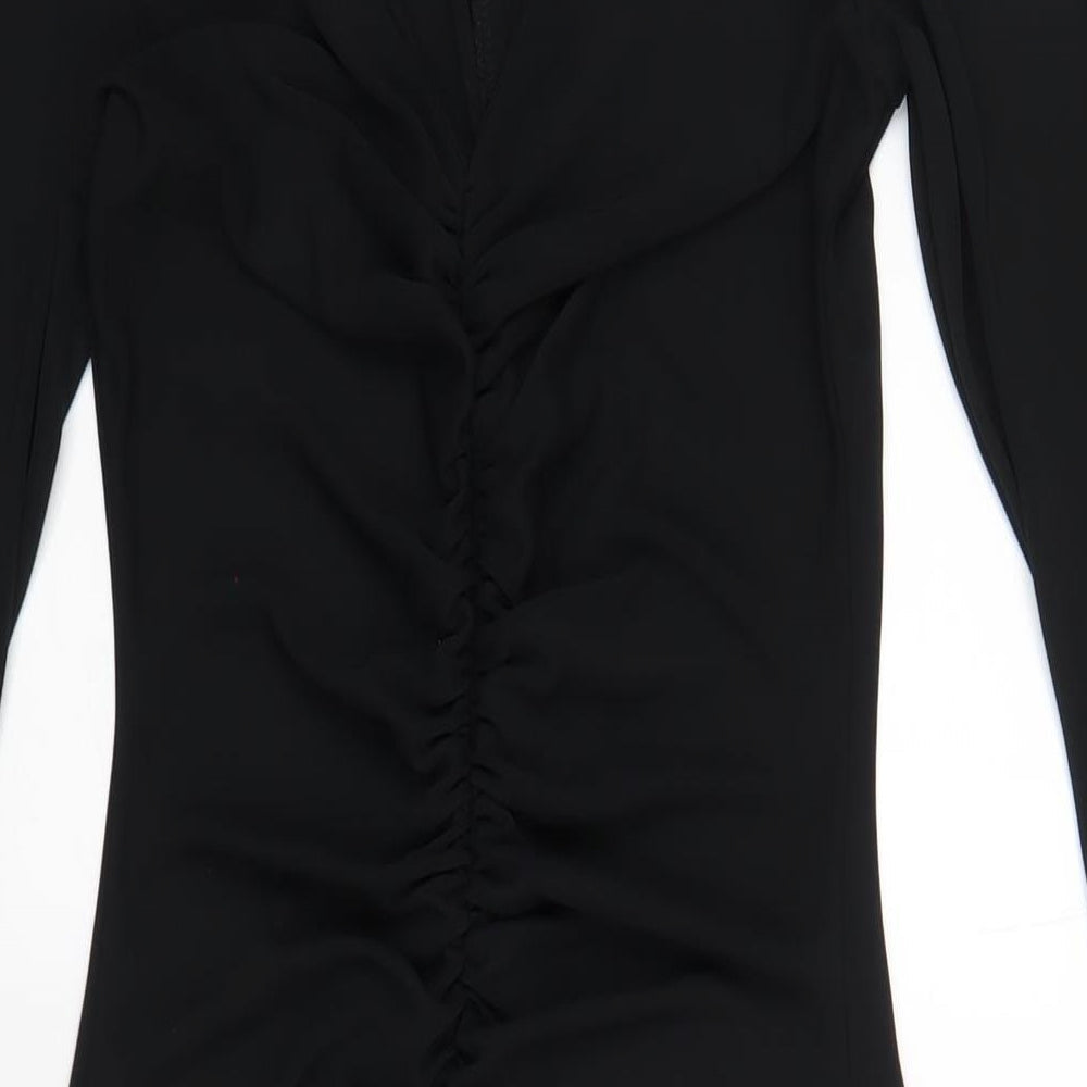 Debenhams Womens Black Polyester A-Line Size 10 V-Neck Pullover