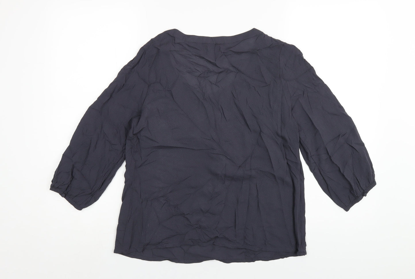 RJR.John Rocha Womens Grey Viscose Basic Blouse Size 10 Scoop Neck