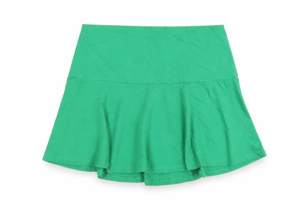 H&M Womens Green Cotton Skater Skirt Size M