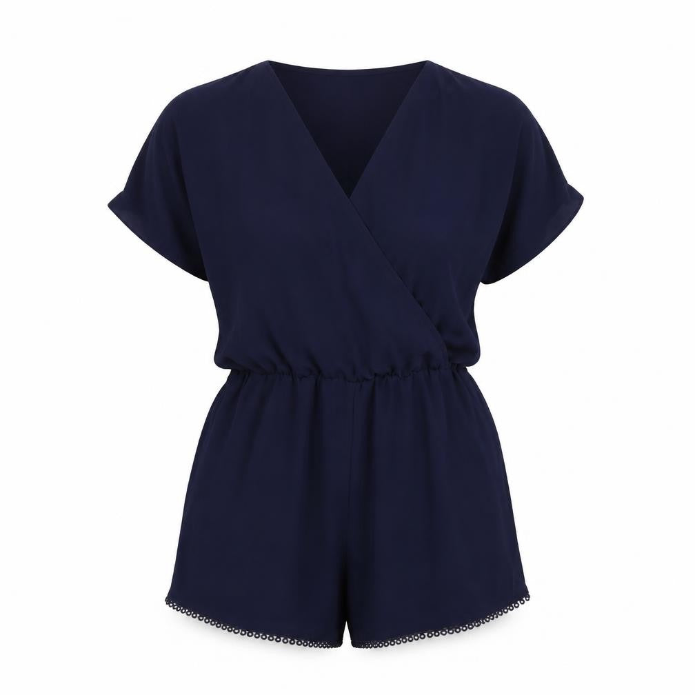 H&JM Womens Blue Polyester Playsuit One-Piece Size 12 Pullover