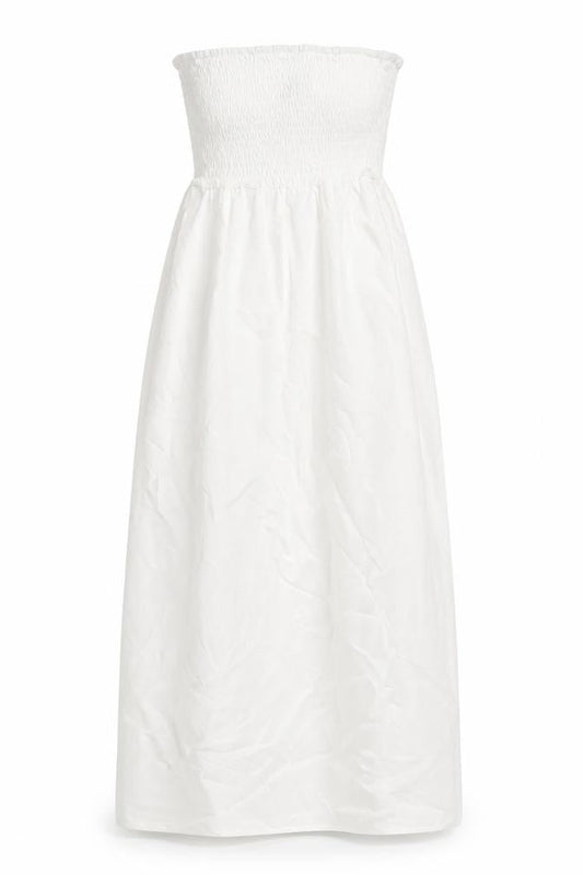 Boohoo Womens White Viscose A-Line Size 10 Square Neck Pullover