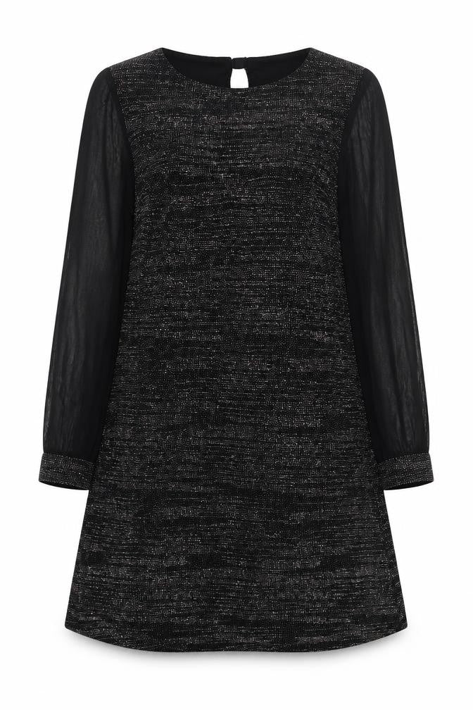 Roman Womens Black Polyamide A-Line Size 14 Round Neck Pullover