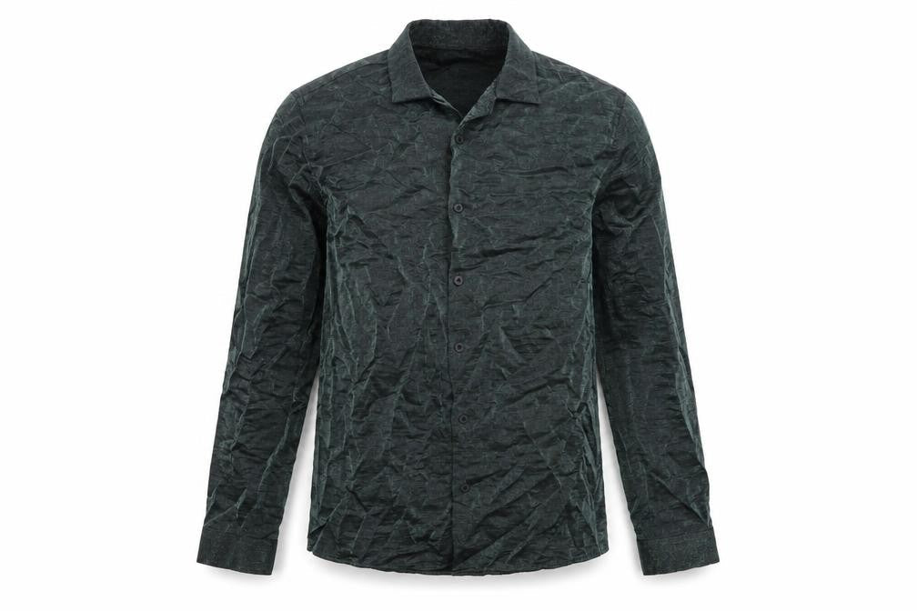 Topman Mens Green Viscose Button-Up Size XS Collared Button