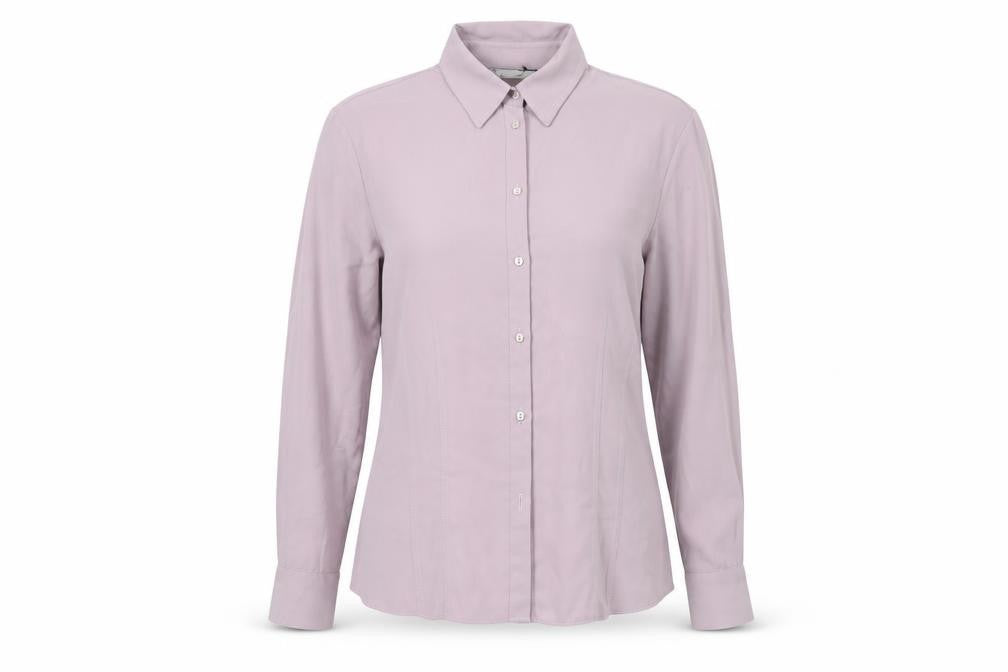 BHS Womens Purple Polyester Basic Button-Up Size 14 Collared