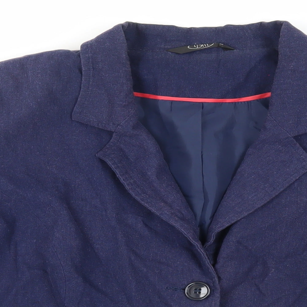 Bonmarché Womens Blue Jacket Blazer Size 18 Button