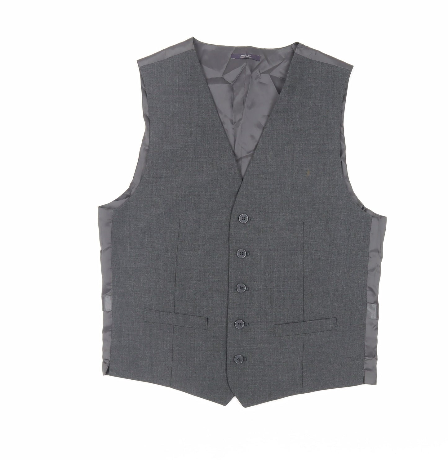 Marks and Spencer Mens Grey Wool Jacket Suit Waistcoat Size 36 Regular