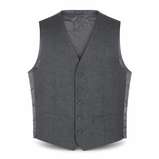 Marks & Spencer Mens Grey Wool Jacket Suit Waistcoat Size 36 Regular