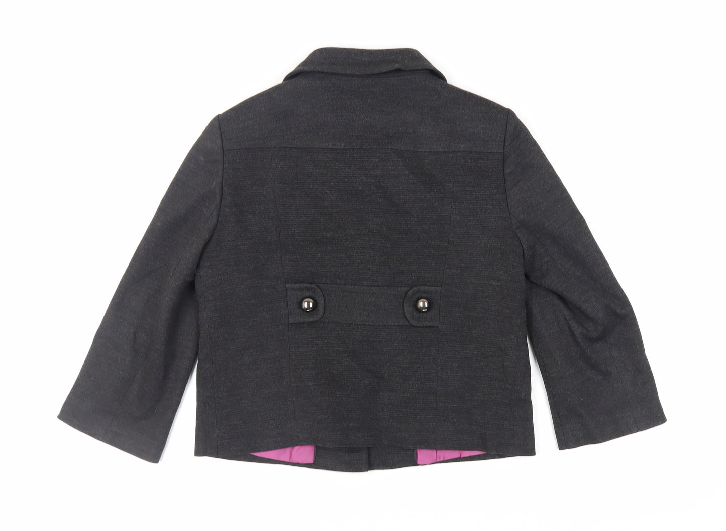 Marks and Spencer Womens Grey Jacket Blazer Size 12 Button