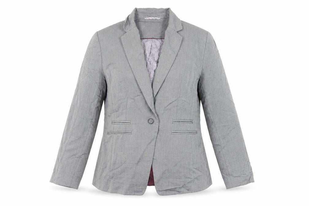 Marks and Spencer Womens Grey Jacket Blazer Size 14 Button