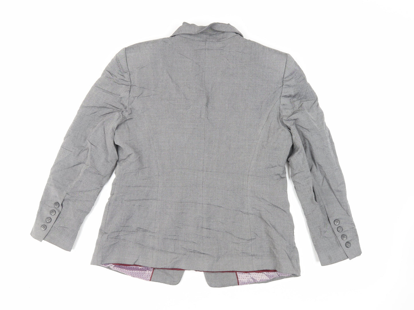 Marks and Spencer Womens Grey Jacket Blazer Size 14 Button