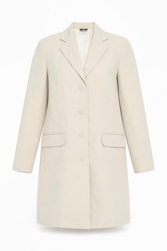 Madeline Womens Beige Jacket Blazer Size S Button - Size S-M Vintage