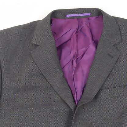 Next Mens Grey Wool Jacket Suit Jacket Size 44 Regular