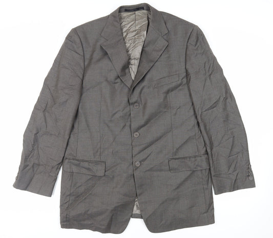 Marks and Spencer Mens Grey Wool Jacket Suit Jacket Size 42 Regular