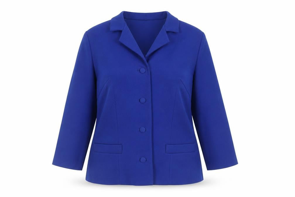 Richard Stump Womens Blue Jacket Blazer Size 14 Button - Vintage