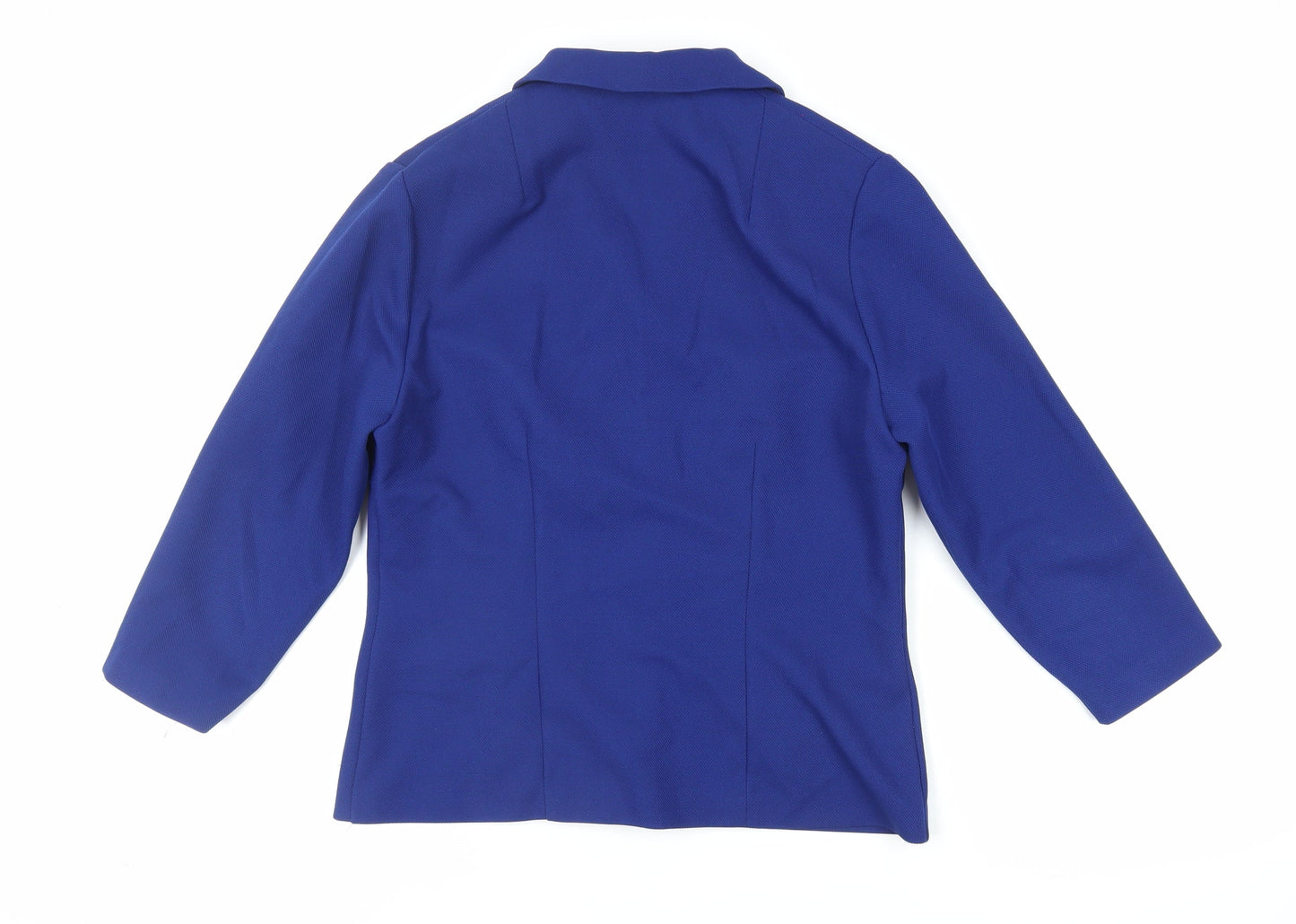 Richard Stump Womens Blue Jacket Blazer Size 14 Button - Vintage