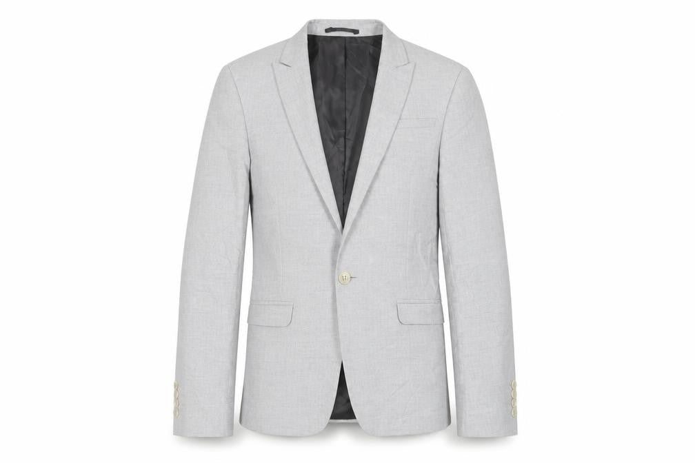 ASOS Mens Grey Polyester Jacket Suit Jacket Size 34 Regular