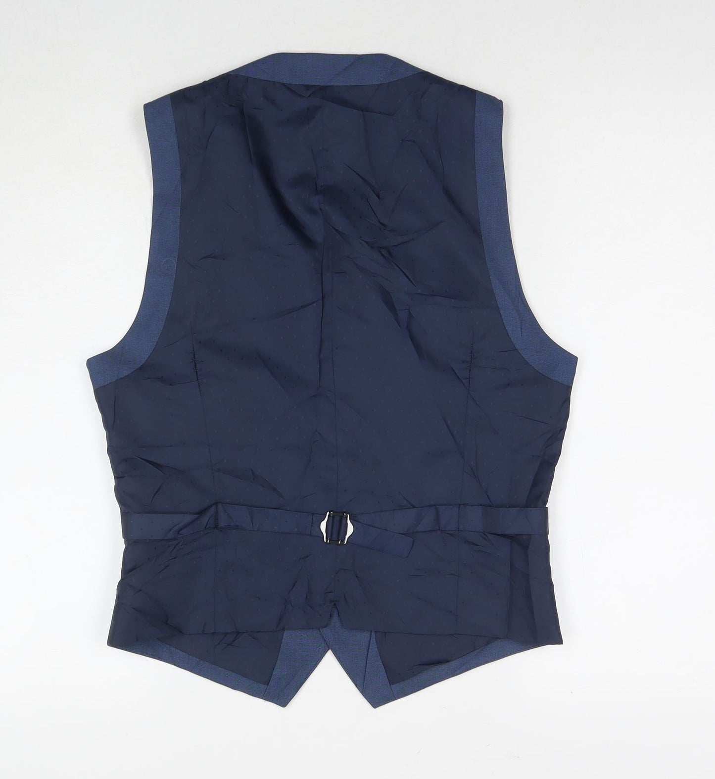 Burton Mens Blue Polyester Jacket Suit Waistcoat Size S Regular