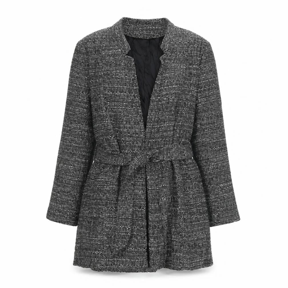 H&M Womens Black Kimono Coat Size 6 Tie