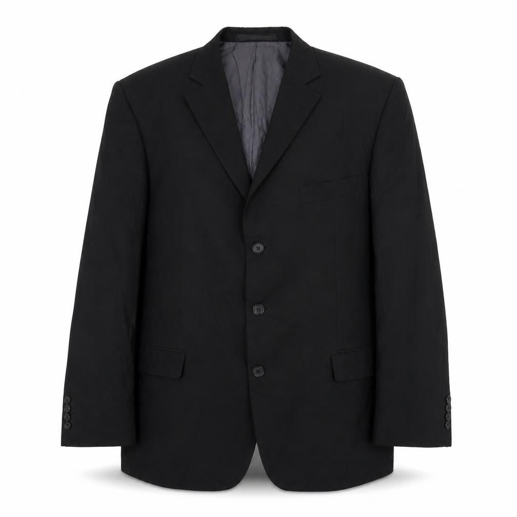 Marks & Spencer Mens Black Polyester Jacket Suit Jacket Size 42 Regular