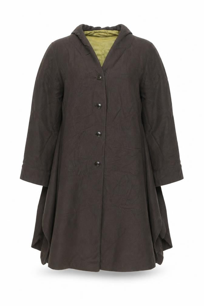 Miss Brit Womens Brown Overcoat Coat Size S Button