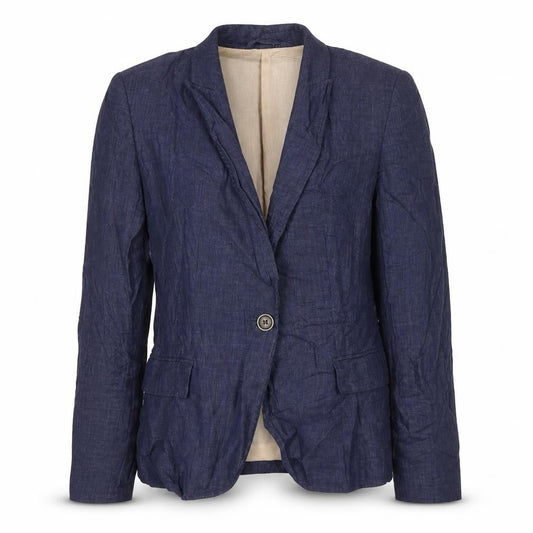 Zara Womens Blue Jacket Blazer Size M Button