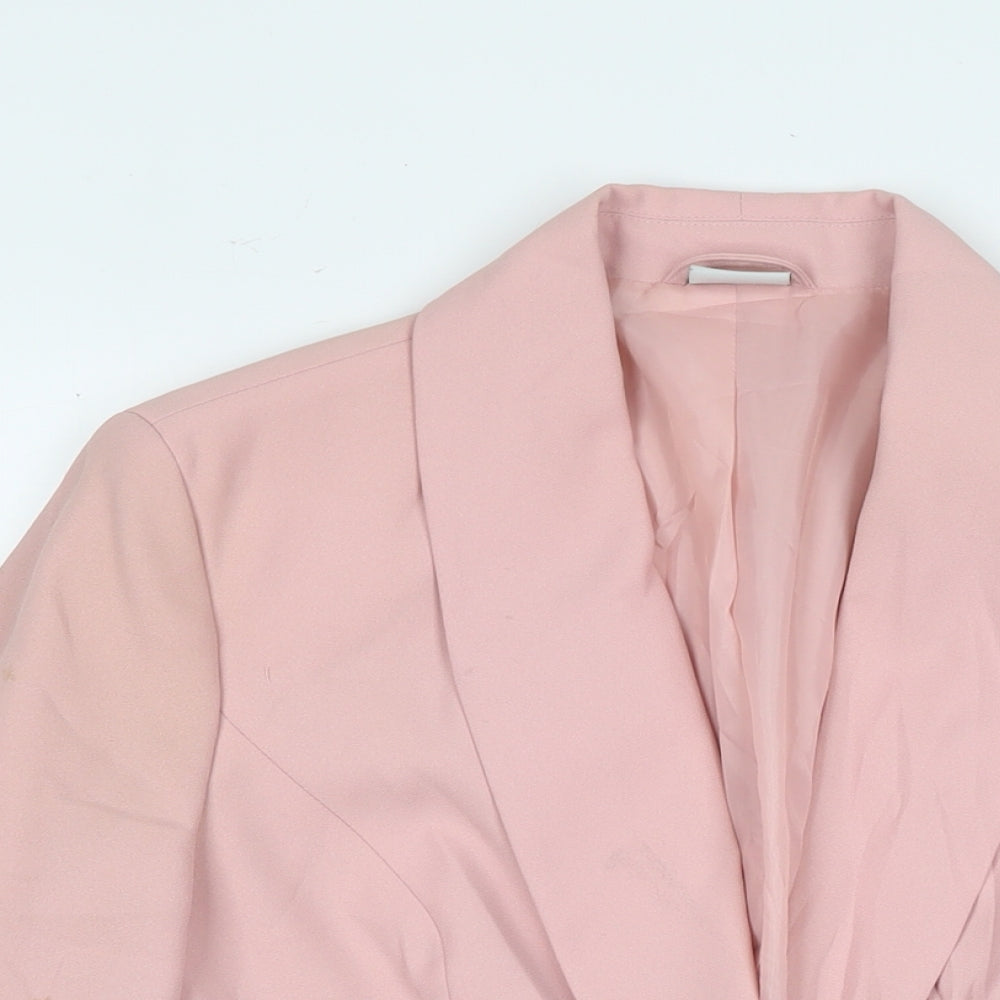 Together Womens Pink Jacket Blazer Size 14 Button