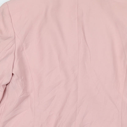 Together Womens Pink Jacket Blazer Size 14 Button