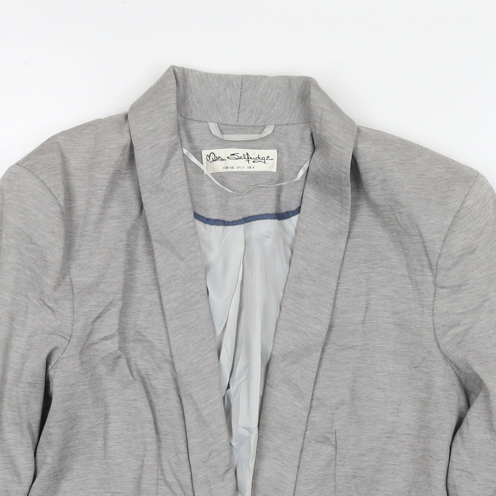 Miss Selfridge Womens Grey Jacket Blazer Size 6