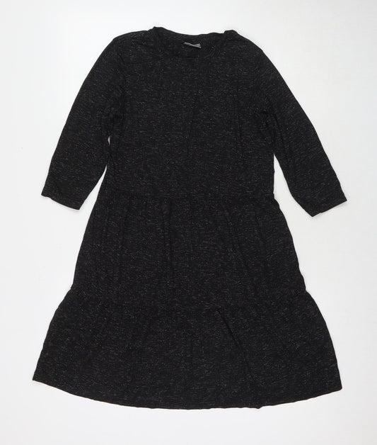 Beloved Womens Black Polyester Fit & Flare Size 8 Round Neck Pullover