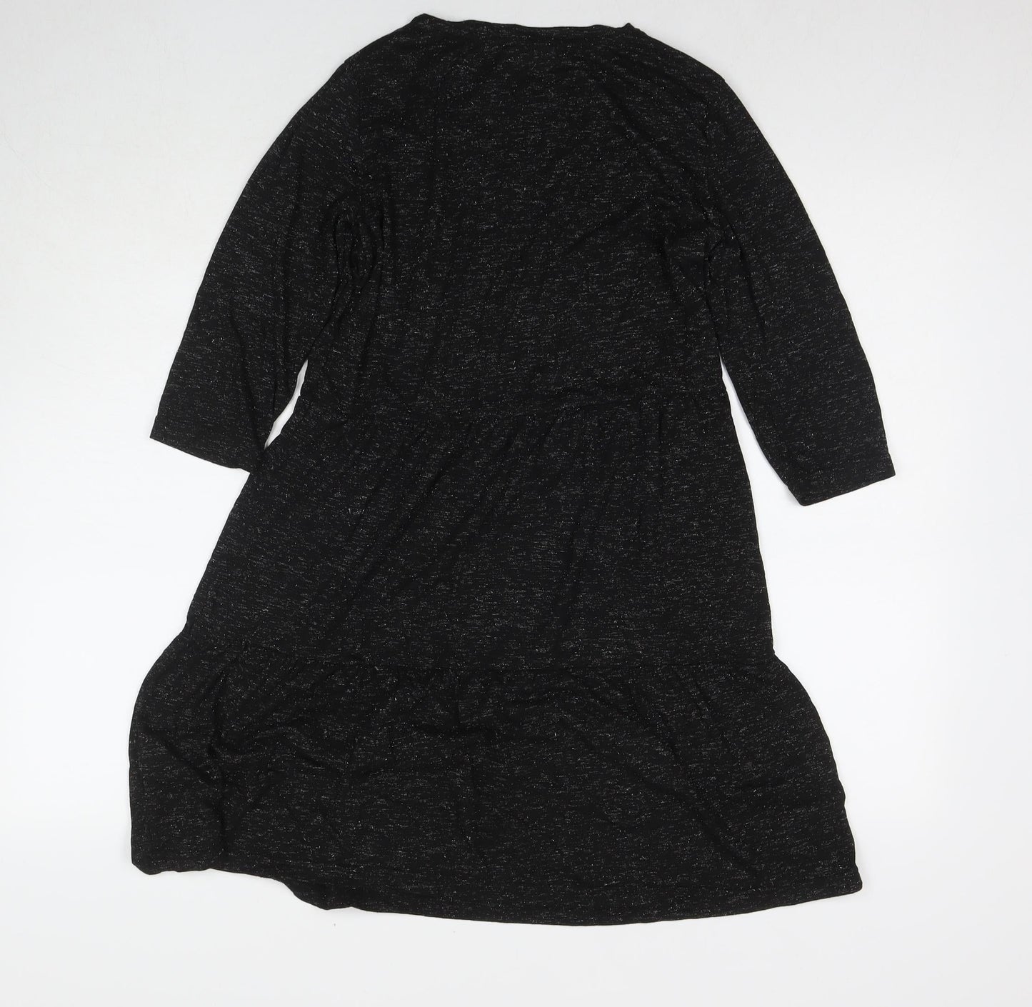 Beloved Womens Black Polyester Fit & Flare Size 8 Round Neck Pullover
