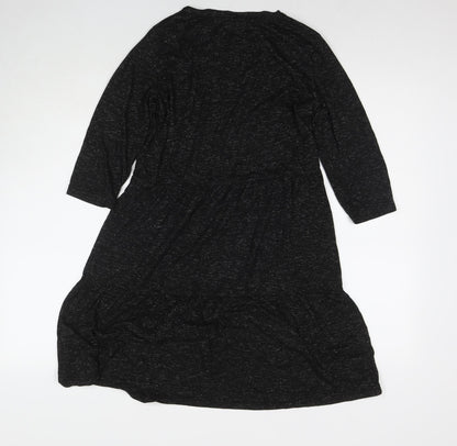Beloved Womens Black Polyester Fit & Flare Size 8 Round Neck Pullover