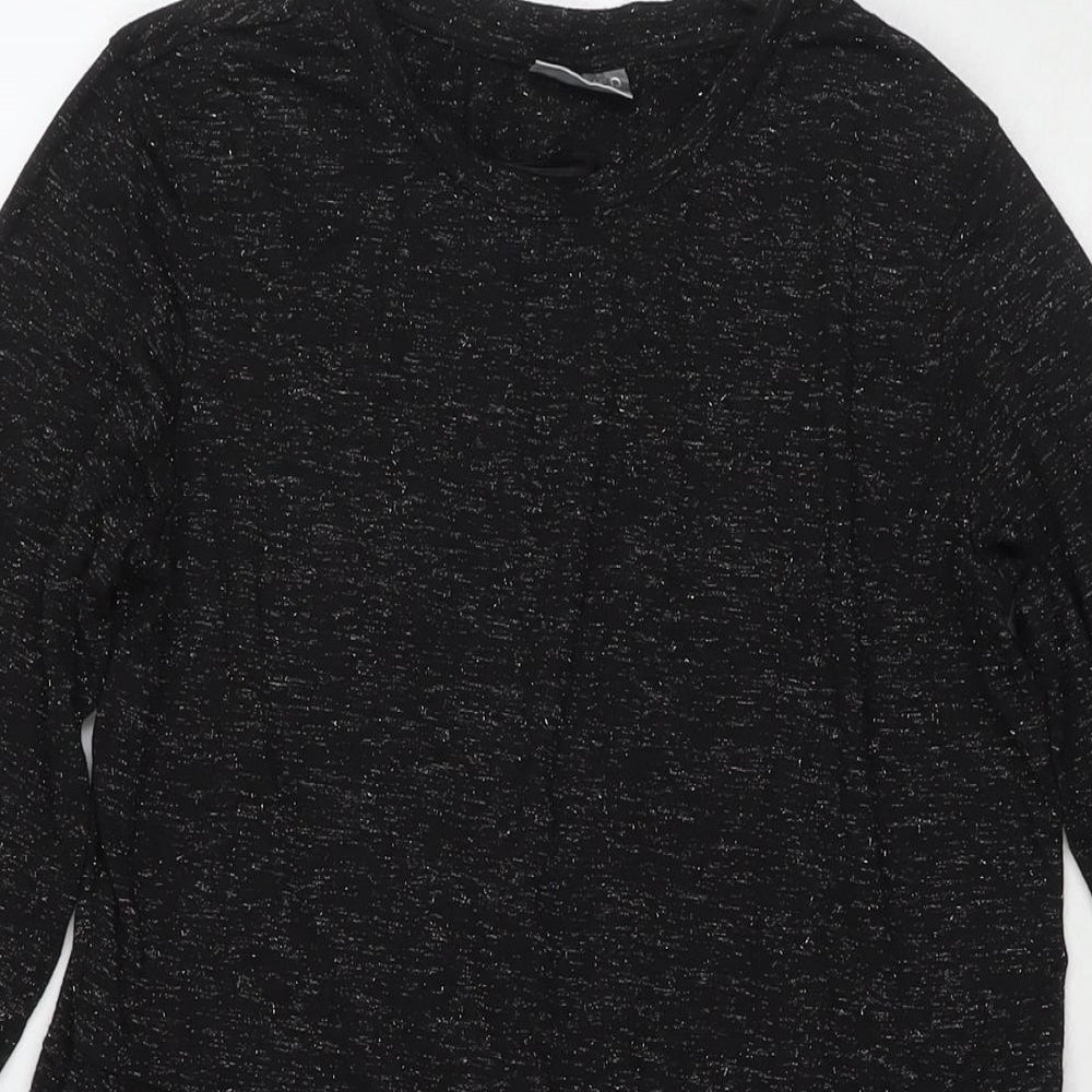 Beloved Womens Black Polyester Fit & Flare Size 8 Round Neck Pullover