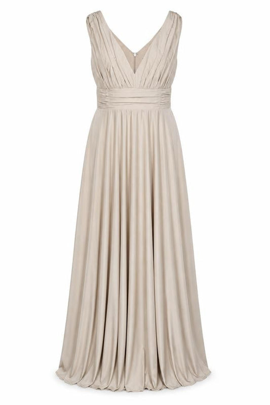 BiBA Womens Beige Polyester Maxi Size 8 V-Neck Zip