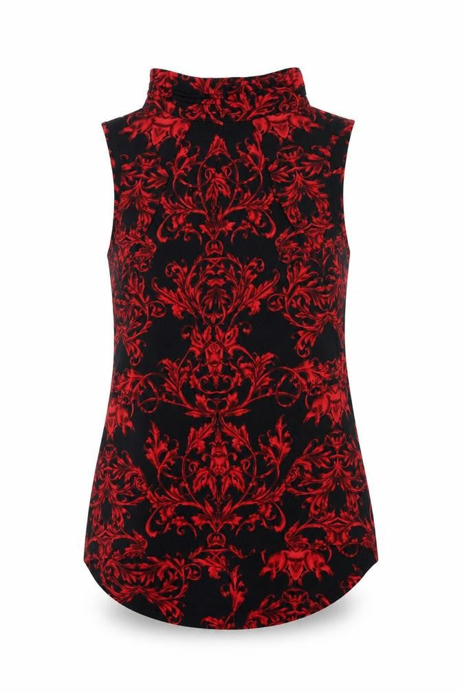 NEXT Womens Black Floral Polyester Basic T-Shirt Size 8 Round Neck
