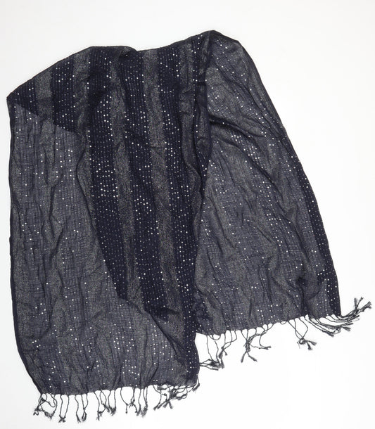M&S Womens Blue Modal Scarf - Sequin Detail