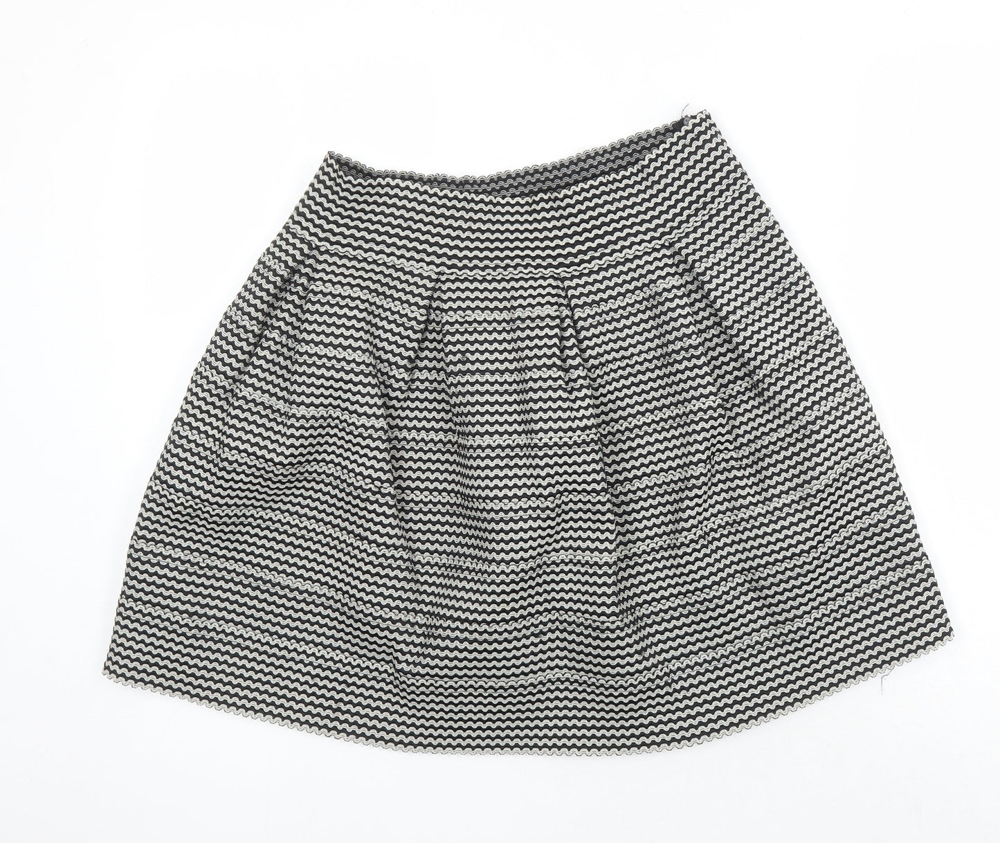 Tacera Womens Multicoloured Polyester A-Line Skirt Size M Zip
