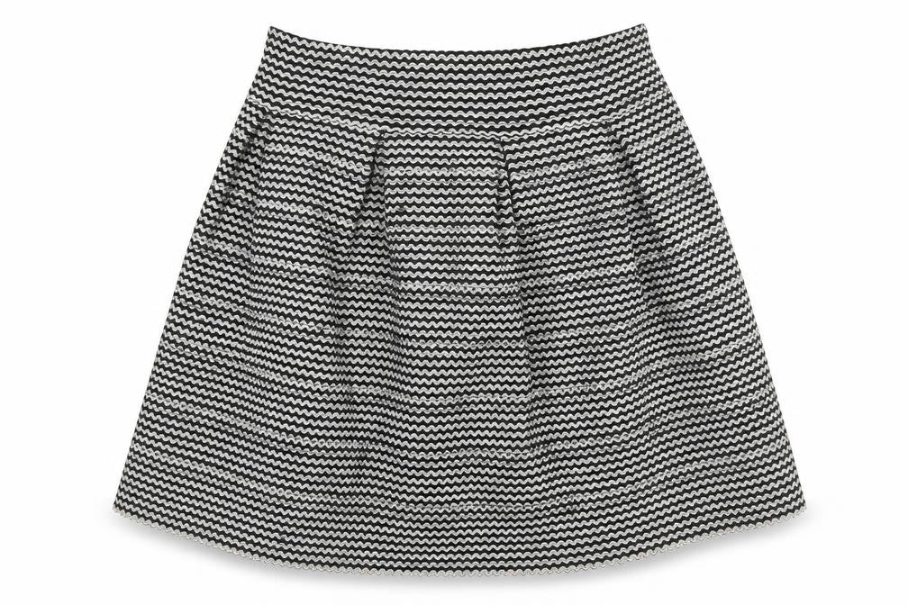 Tacera Womens Multicoloured Polyester A-Line Skirt Size M Zip