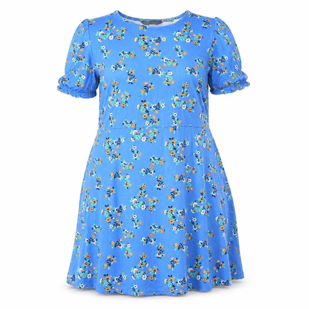 Marks & Spencer Collection Womens Multicoloured Floral Viscose A-Line Size 16 Round Neck